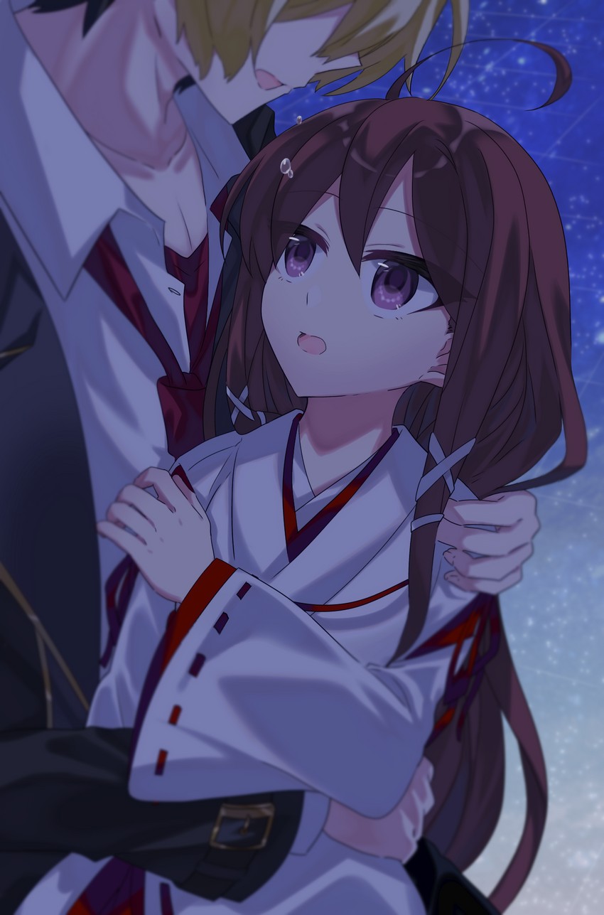 linne and kido hyde (under night in-birth) drawn by hina_karasu
