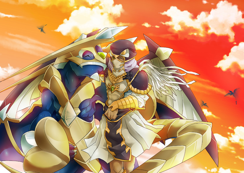dragunity phalanx and dragunity dux (yu-gi-oh!) drawn by moto_mitsuashi