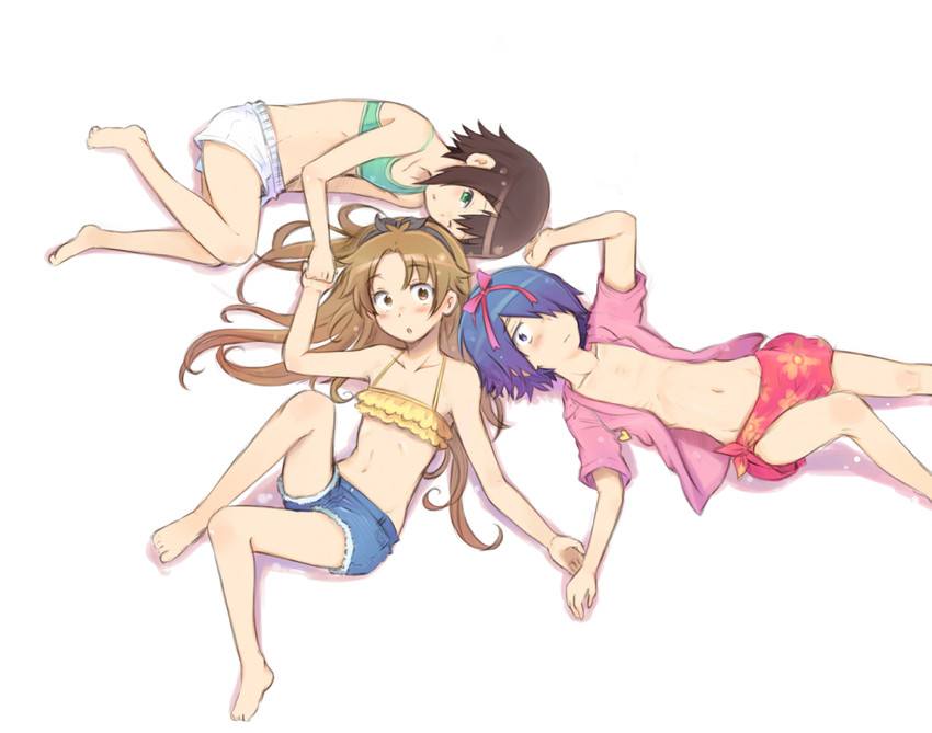 kinoshita hideyoshi, yoshii akihisa, and tsuchiya kouta (baka to test to shoukanjuu) drawn by kaminoya