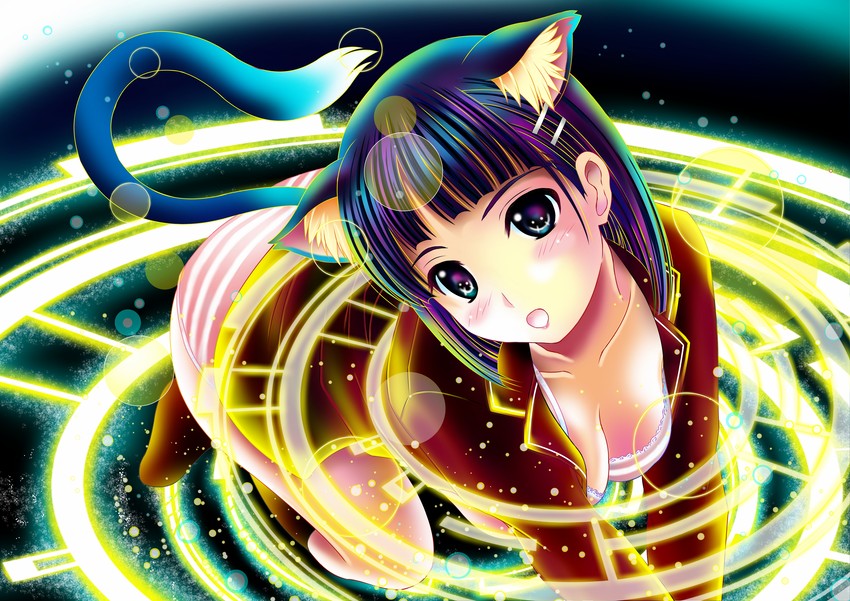Space cat girl anime
