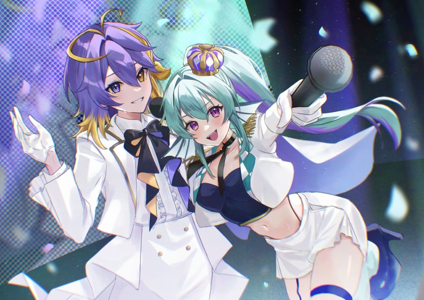 finana ryugu and aster arcadia (nijisanji and 1 more) drawn by uuoottuu