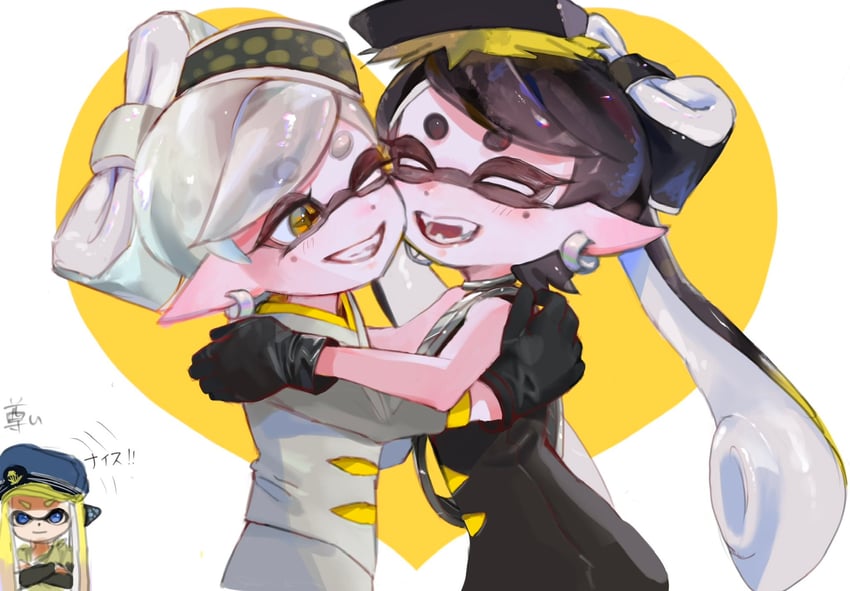 agent 3, callie, captain 3, and marie (splatoon and 1 more) drawn by isekaijin_1224