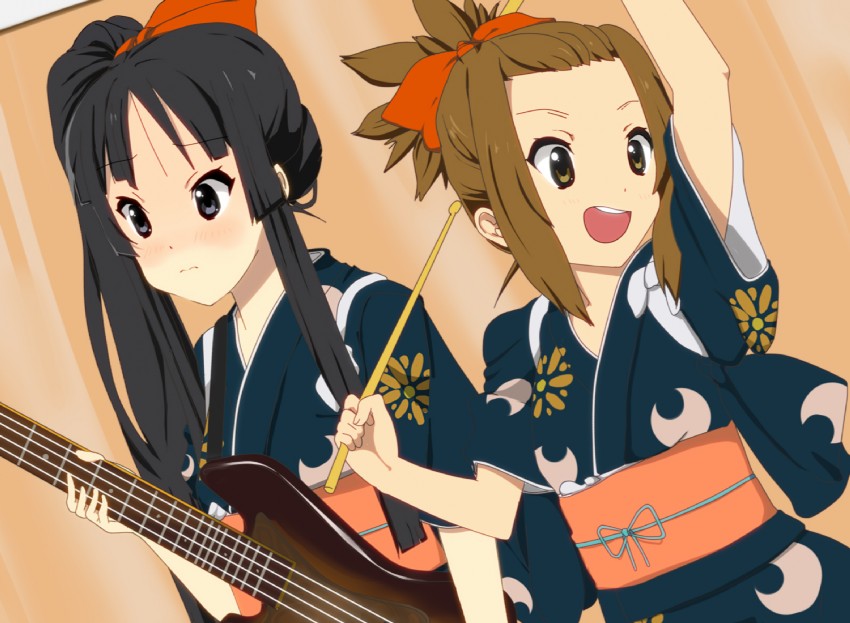 akiyama mio and tainaka ritsu (k-on!) drawn by ore_deshita