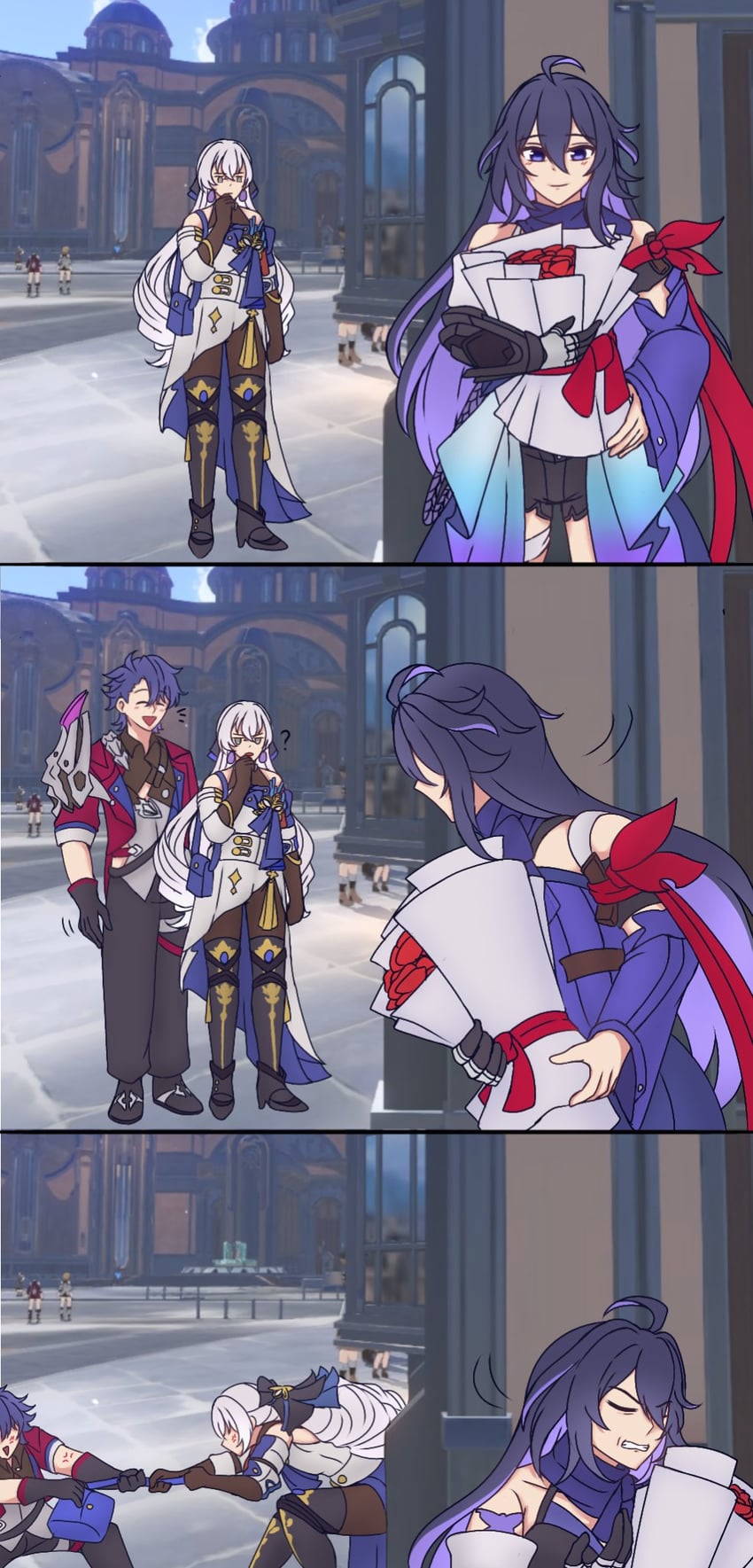 bronya rand, seele, and sampo koski (honkai and 1 more) drawn by shira_yuki69