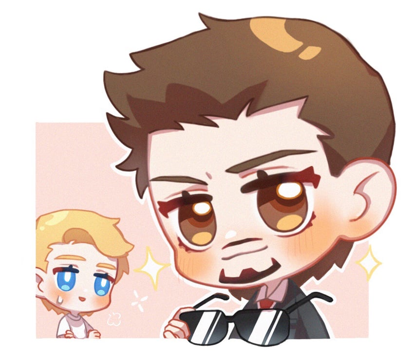steve rogers and tony stark (marvel and 2 more) drawn by yizilu699