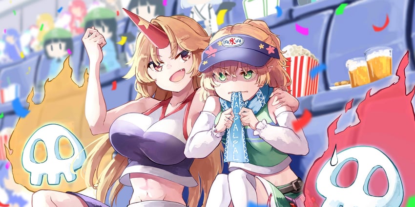 mizuhashi parsee and hoshiguma yuugi (touhou and 1 more) drawn by deetamu
