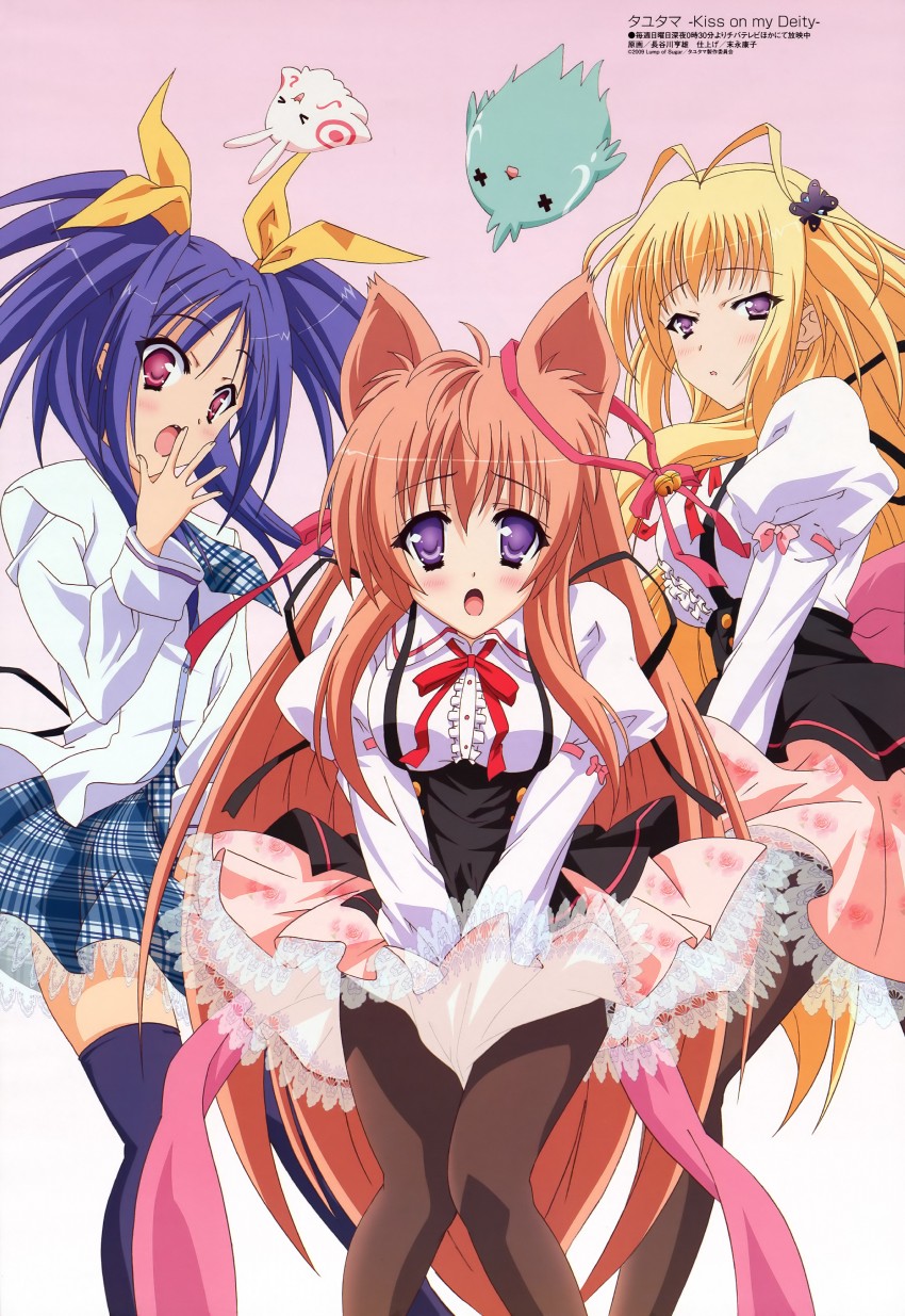 mito mashiro, kisaragi mifuyu, and kawai ameri (megami magazine and 1 more) drawn by hasegawa_michio
