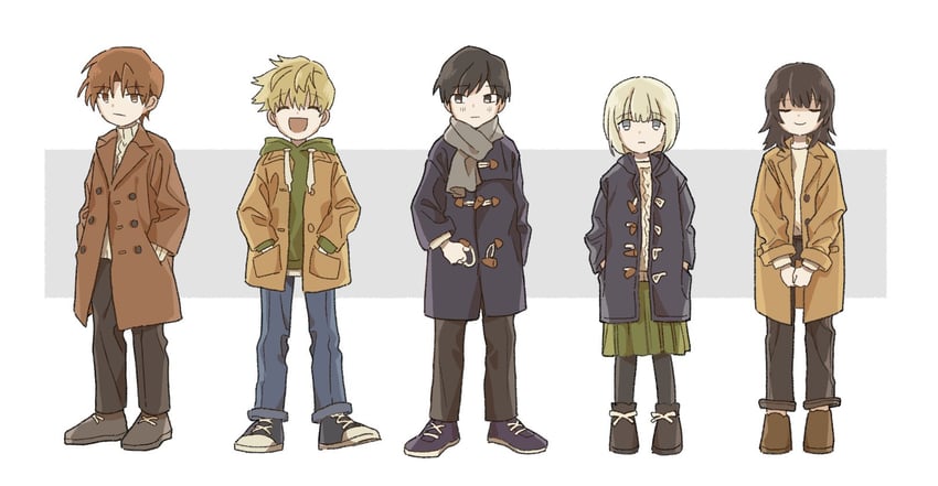 inukai sumiharu, ninomiya masataka, tsuji shinnosuke, hatohara mirai, and hiyami aki (world trigger) drawn by nana_0253