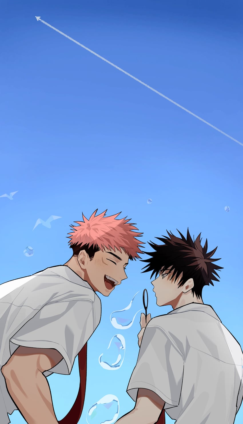 itadori yuuji and fushiguro megumi (jujutsu kaisen) drawn by somwang_07