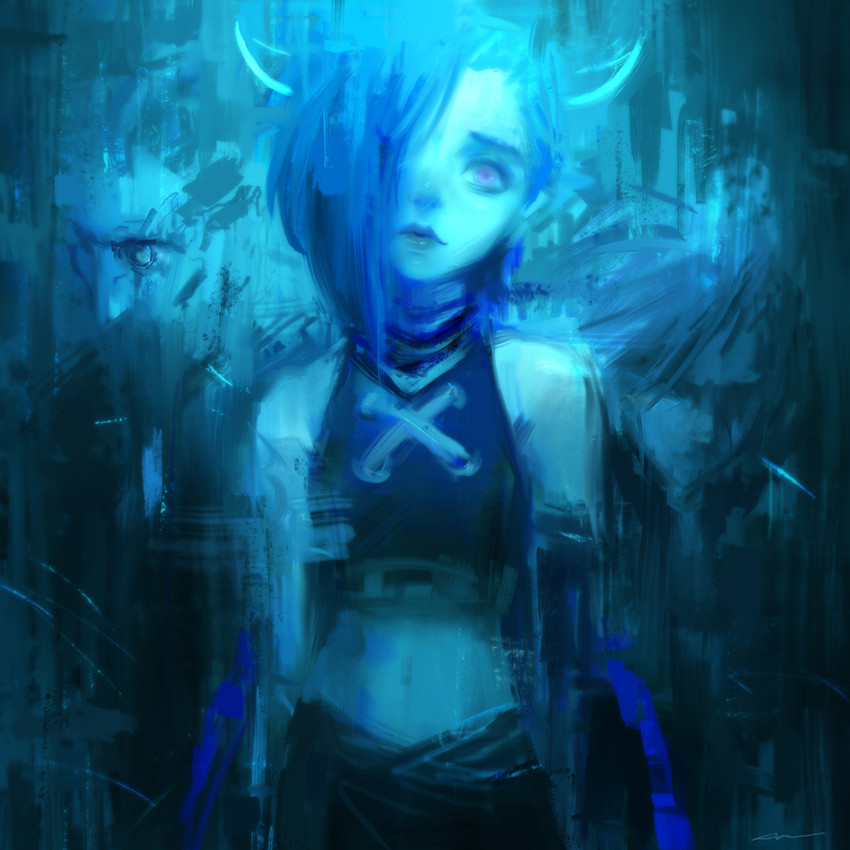 jinx and arcane jinx (league of legends) drawn by alex_chow