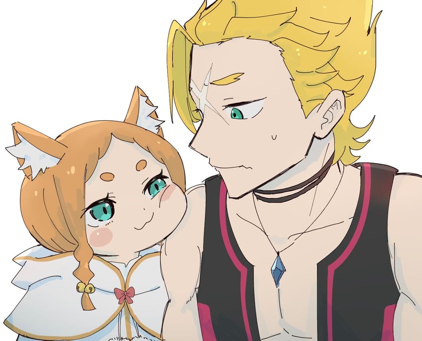 garfiel tinsel and mimi pearlbaton (re:zero kara hajimeru isekai seikatsu) drawn by fkq7jl