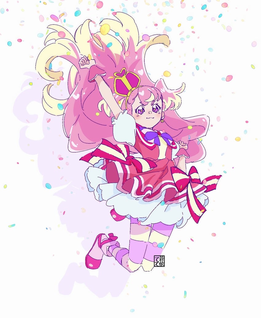 inukai komugi and cure wonderful (precure and 1 more) drawn by aoi_tete
