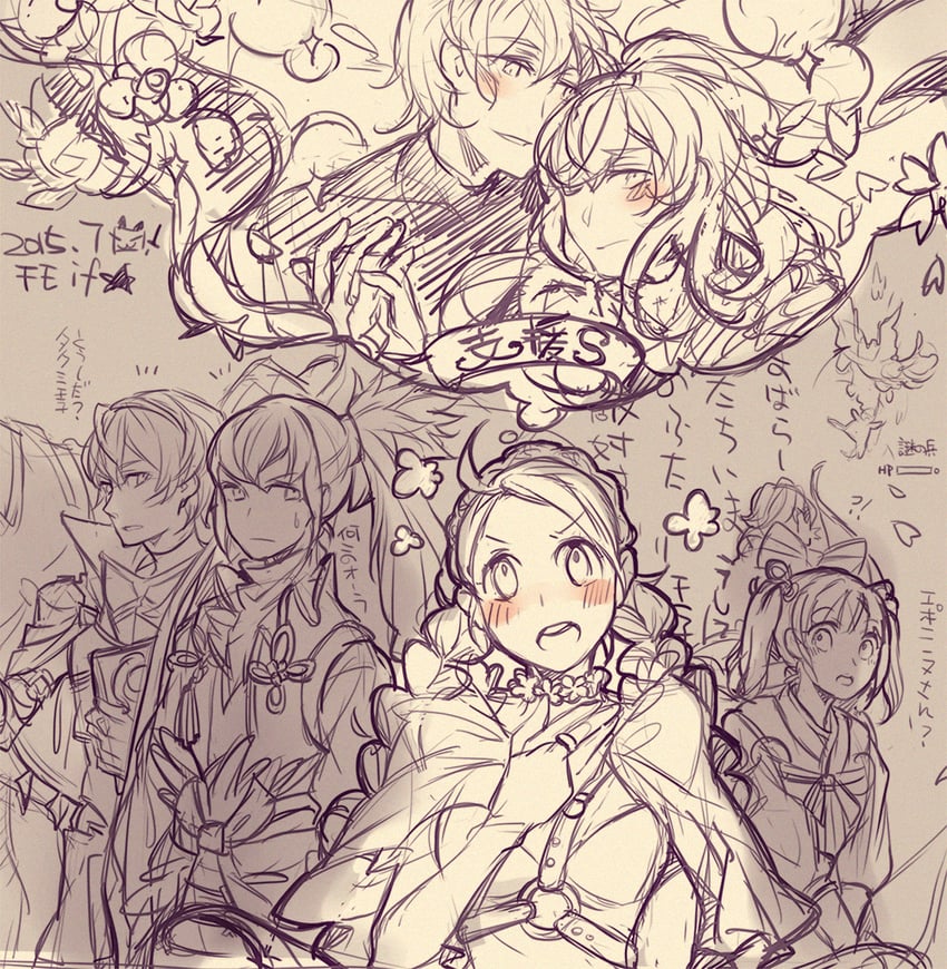 nina, takumi, leo, and midori (fire emblem and 1 more) drawn by mitsukato