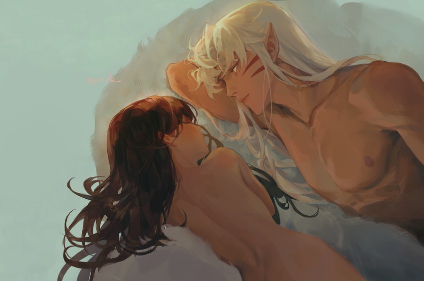 sesshoumaru and rin (original and 1 more) drawn by mmmilk