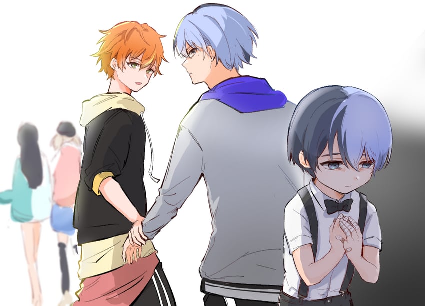 shinonome akito, shiraishi an, aoyagi touya, and azusawa kohane (project sekai) drawn by mizuyoshi