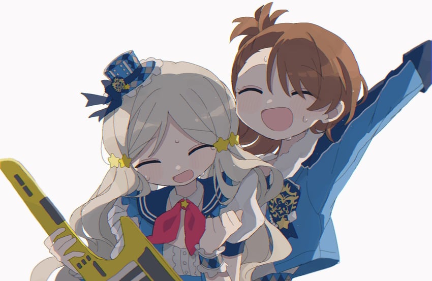 futami ami and handa roco (idolmaster and 2 more) drawn by 01sh110sush1