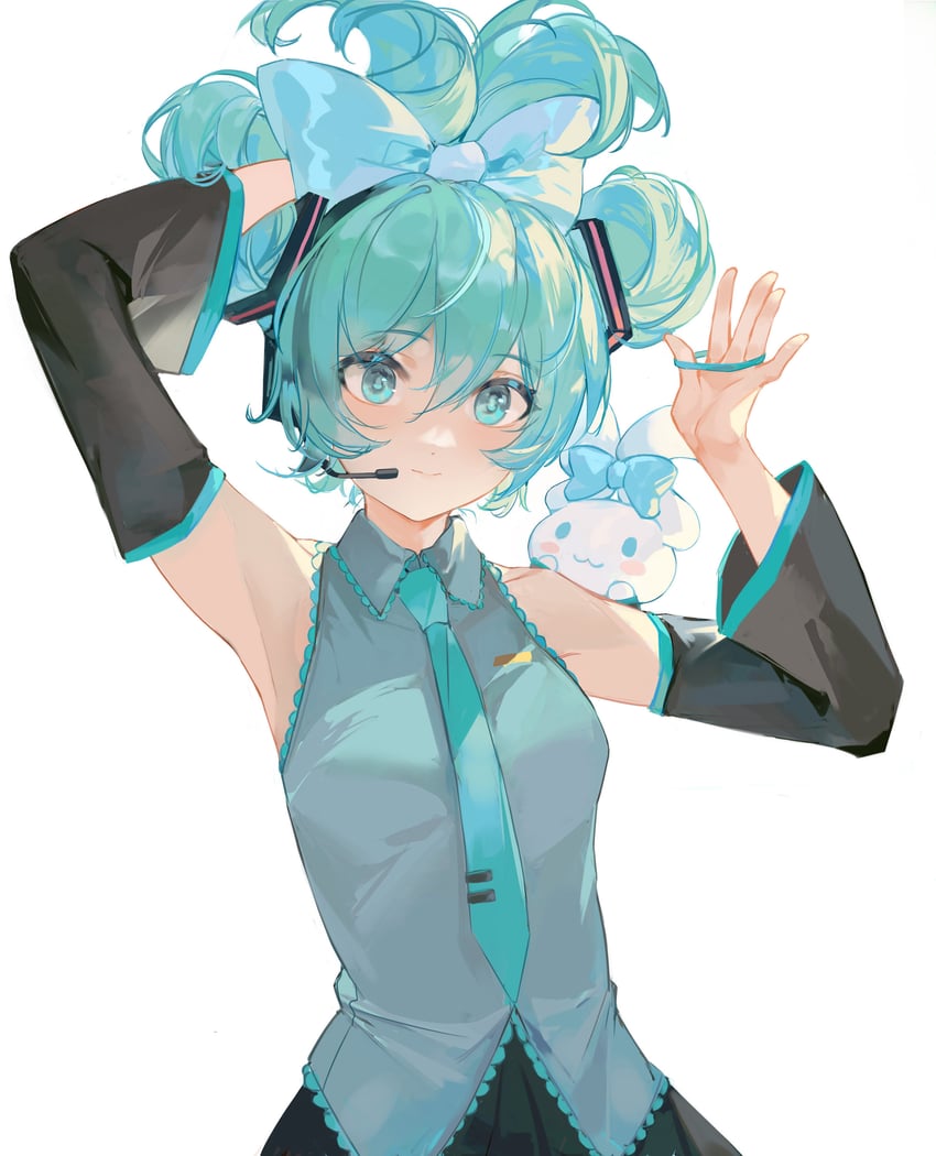 hatsune miku, cinnamoroll, and cinnamiku (vocaloid and 2 more) drawn by ergouzi_echo