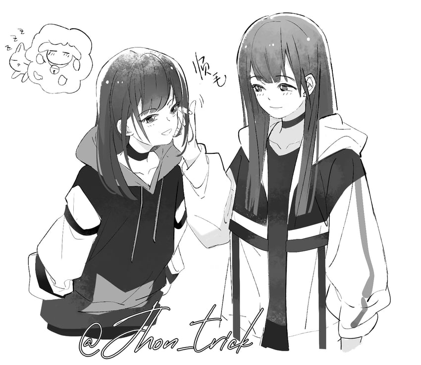 youmiya hina and aoki hina (bang dream! and 2 more) drawn by jhon_trick