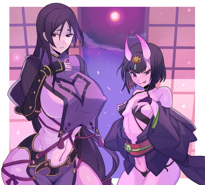 shuten douji and minamoto no raikou (fate and 1 more) drawn by d_kake2