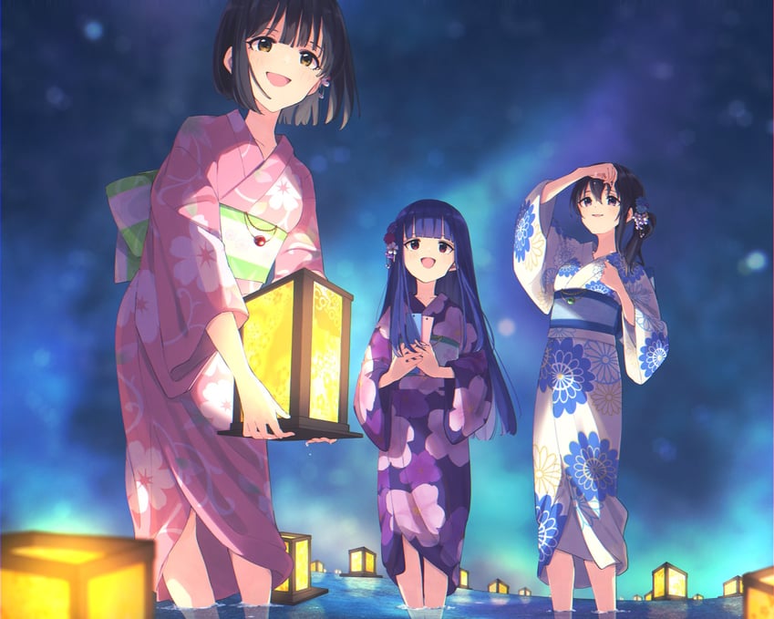 sajo yukimi, takafuji kako, and fujiwara hajime (idolmaster and 2 more) drawn by beaky45779868