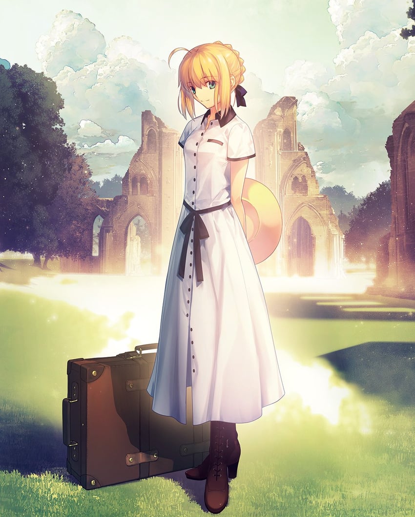 artoria pendragon and saber (fate and 1 more) drawn by takeuchi_takashi