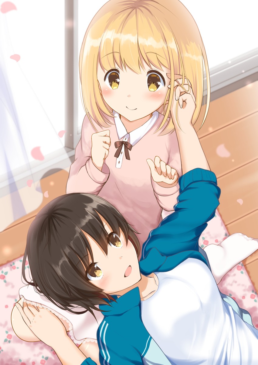 kase tomoka and yamada yui (asagao to kase-san) drawn by yakata_mana