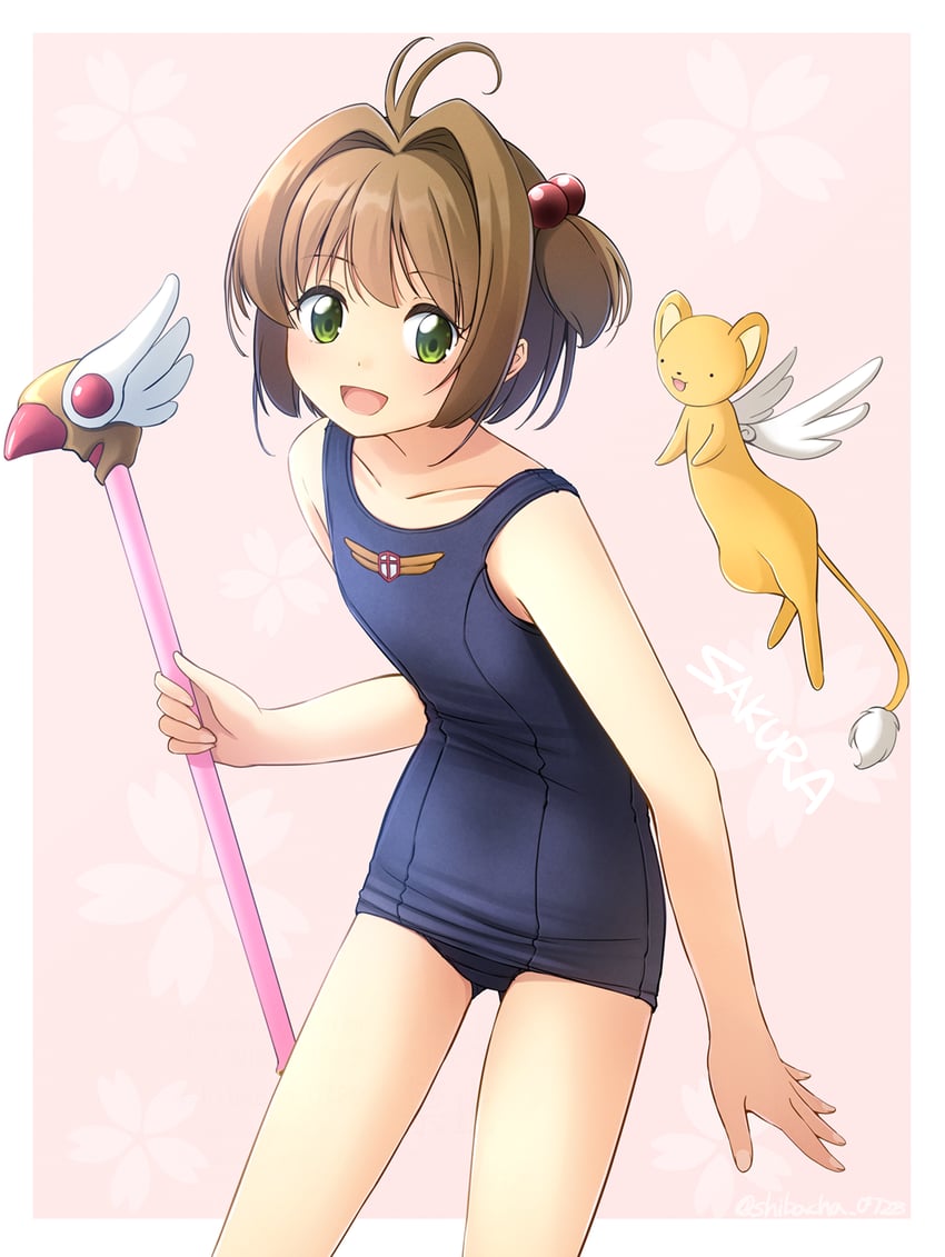 kinomoto sakura and kero (cardcaptor sakura) drawn by shibacha