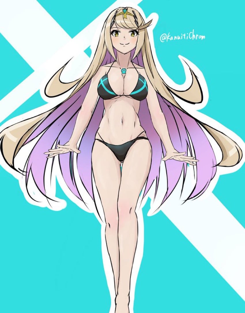 mythra (xenoblade chronicles and 1 more) drawn by kanuici336