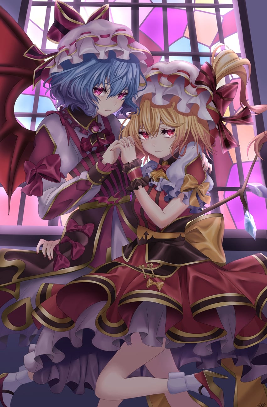 remilia scarlet and flandre scarlet (touhou) drawn by user_xwch8358