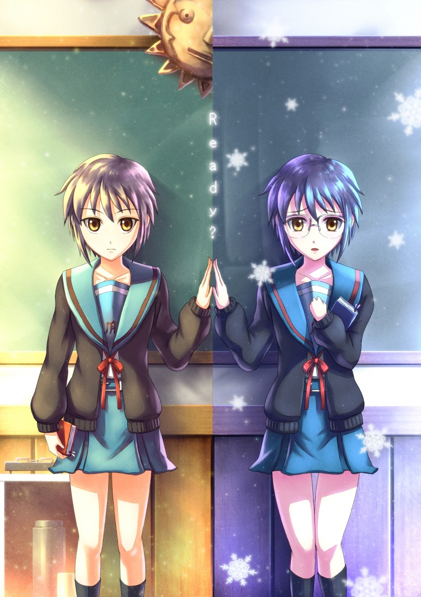 nagato yuki (suzumiya haruhi no yuuutsu and 1 more) drawn by shingo_(picturepuzzle)