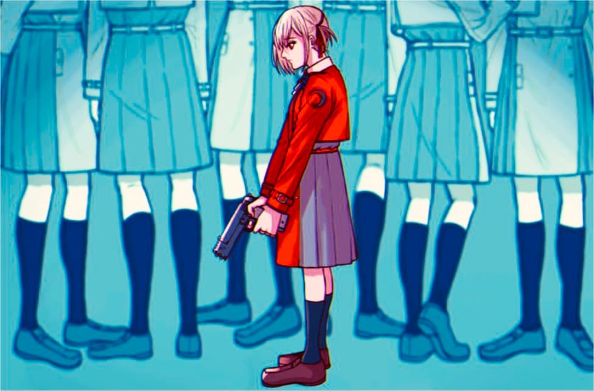 nishikigi chisato (lycoris recoil) drawn by kumabehaso