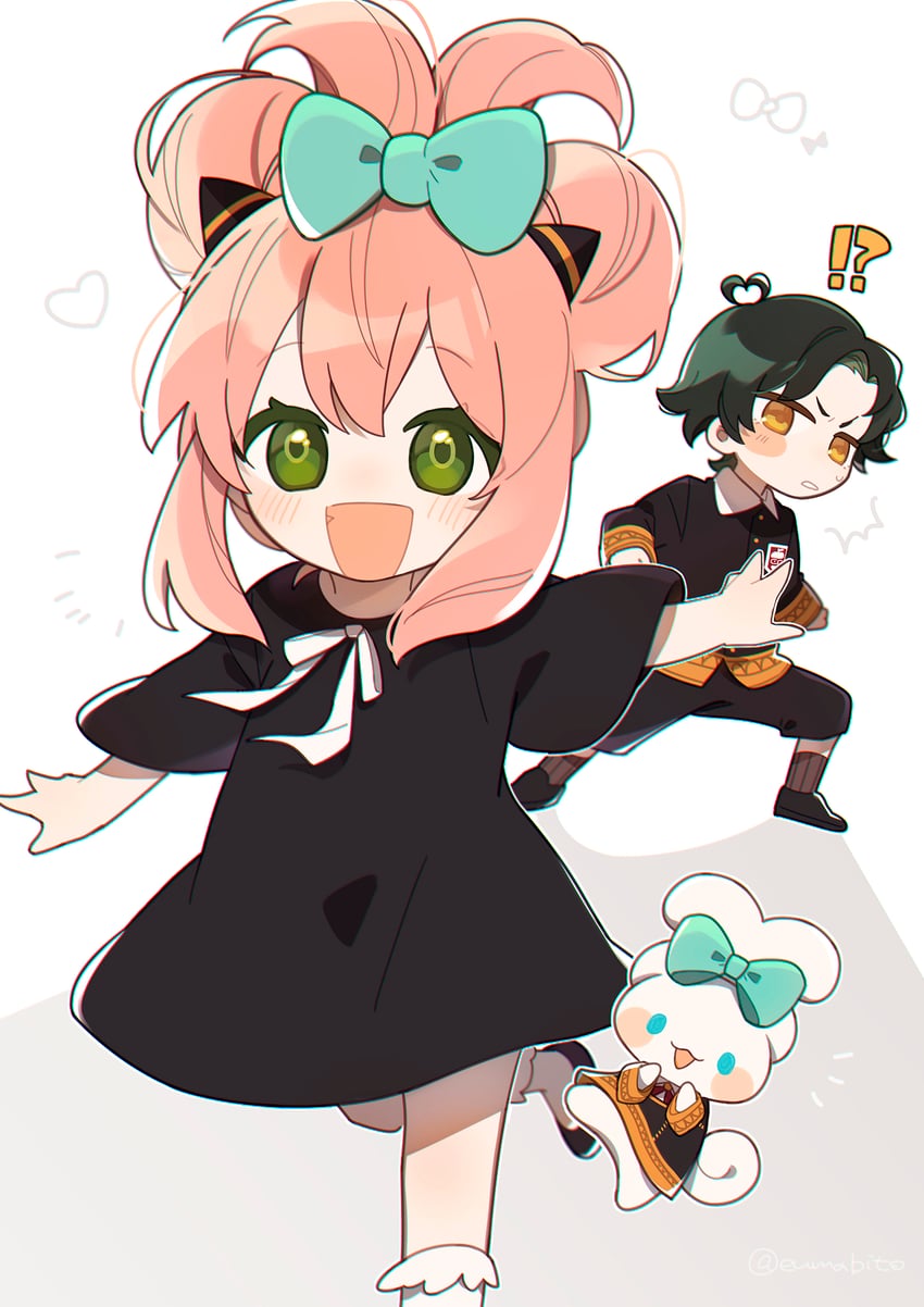 anya, cinnamoroll, and damian desmond (spy x family and 2 more) drawn by nkgmgs