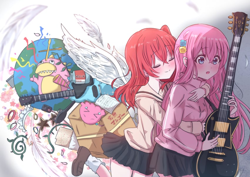gotoh hitori and kita ikuyo (bocchi the rock!) drawn by giorgio_(yo_sumire_sola1)