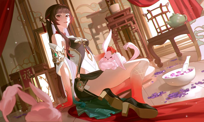lingsha and fuyuan (honkai and 1 more) drawn by xiisalt