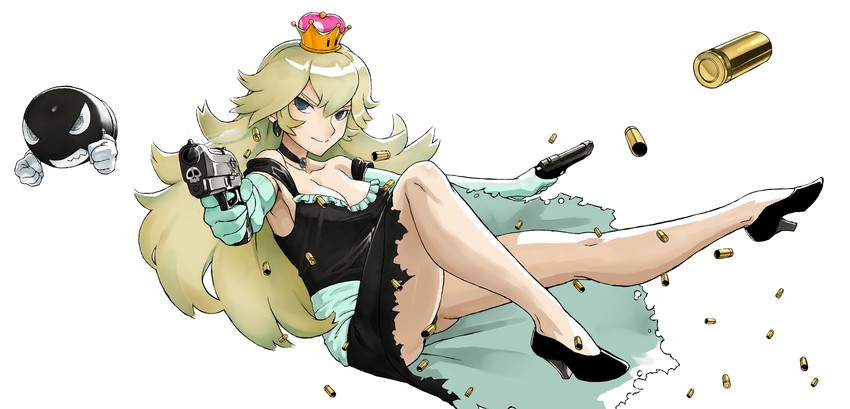 bullet bill and princess bullet bill (mario and 1 more) drawn by haraya_manawari