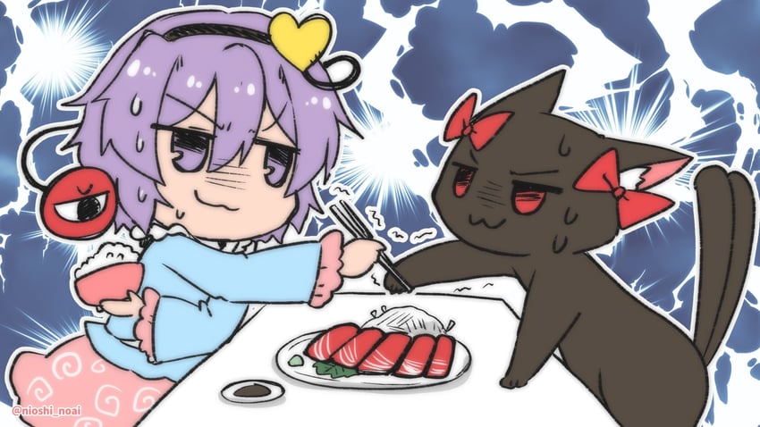 komeiji satori and kaenbyou rin (touhou) drawn by noai_nioshi