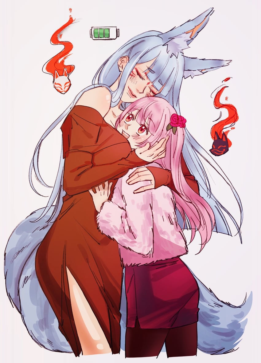 rosemi lovelock and nina kosaka (nijisanji and 1 more) drawn by premium_honey