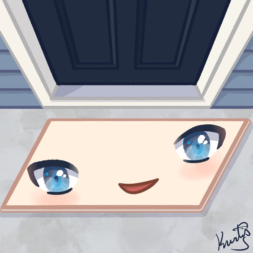 gawr gura (hololive and 1 more) drawn by kurtis_(assassinmang)