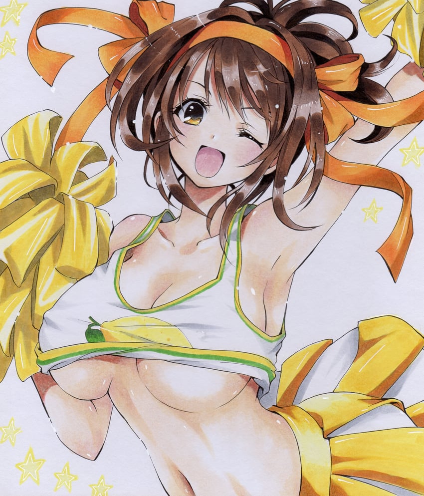 suzumiya haruhi (suzumiya haruhi no yuuutsu) drawn by hmdark-9