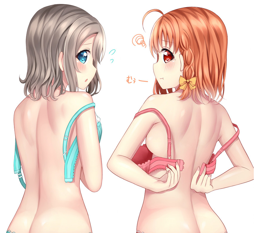 watanabe you and takami chika (love live! and 1 more) drawn by mizukoshi_(marumi)