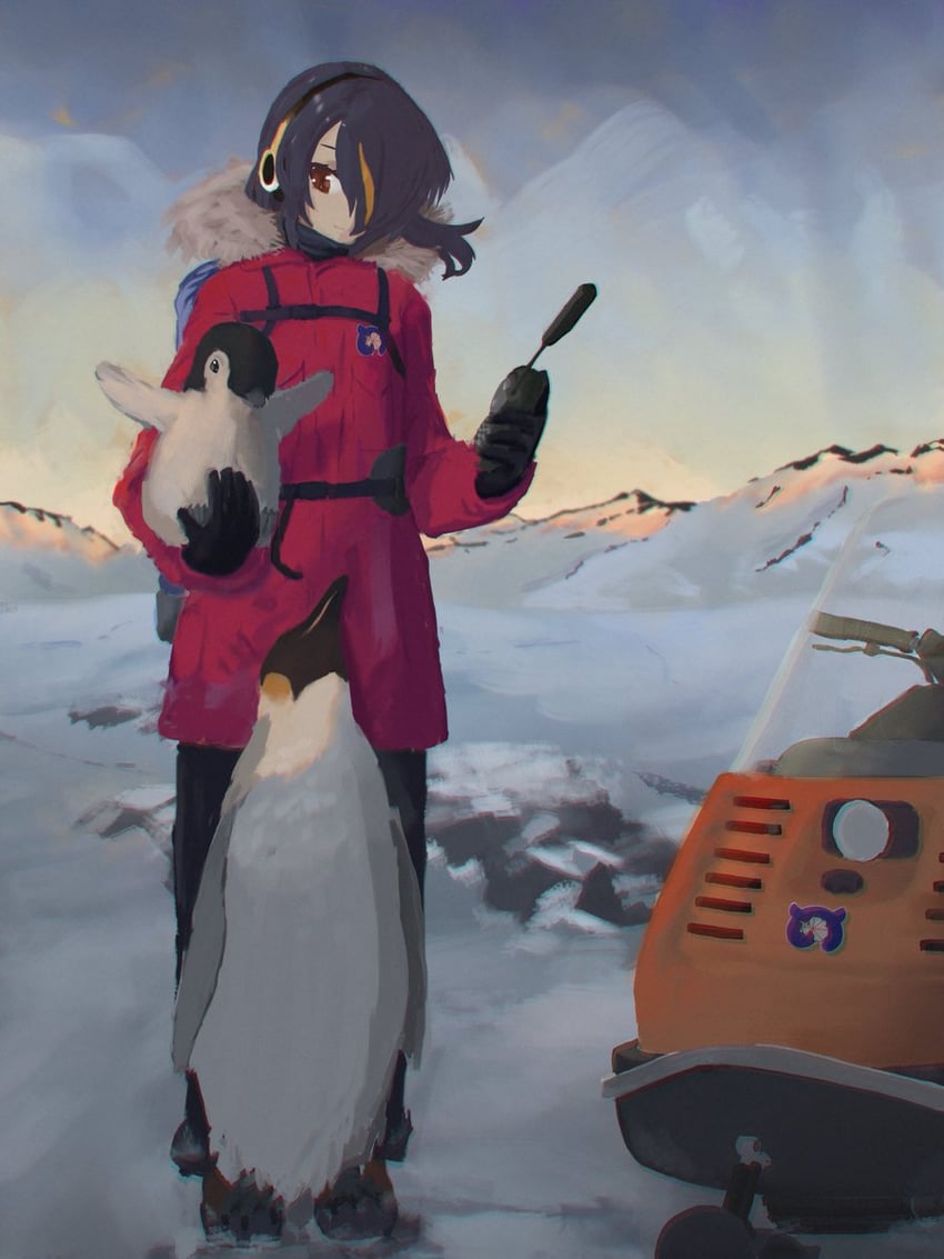 emperor penguin (kemono friends and 1 more) drawn by rururungur