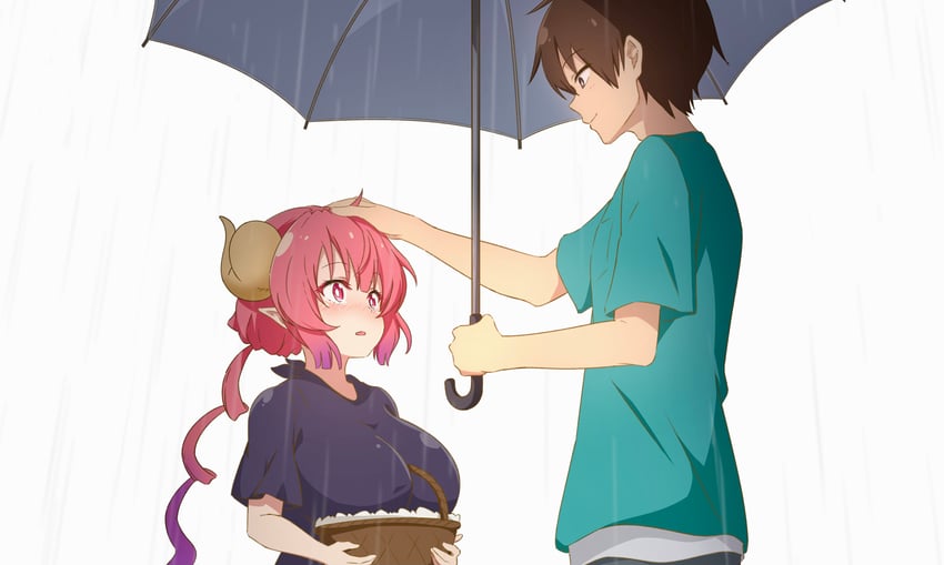 ilulu and aida taketo (kobayashi-san chi no maidragon) drawn by nishizuki_shino