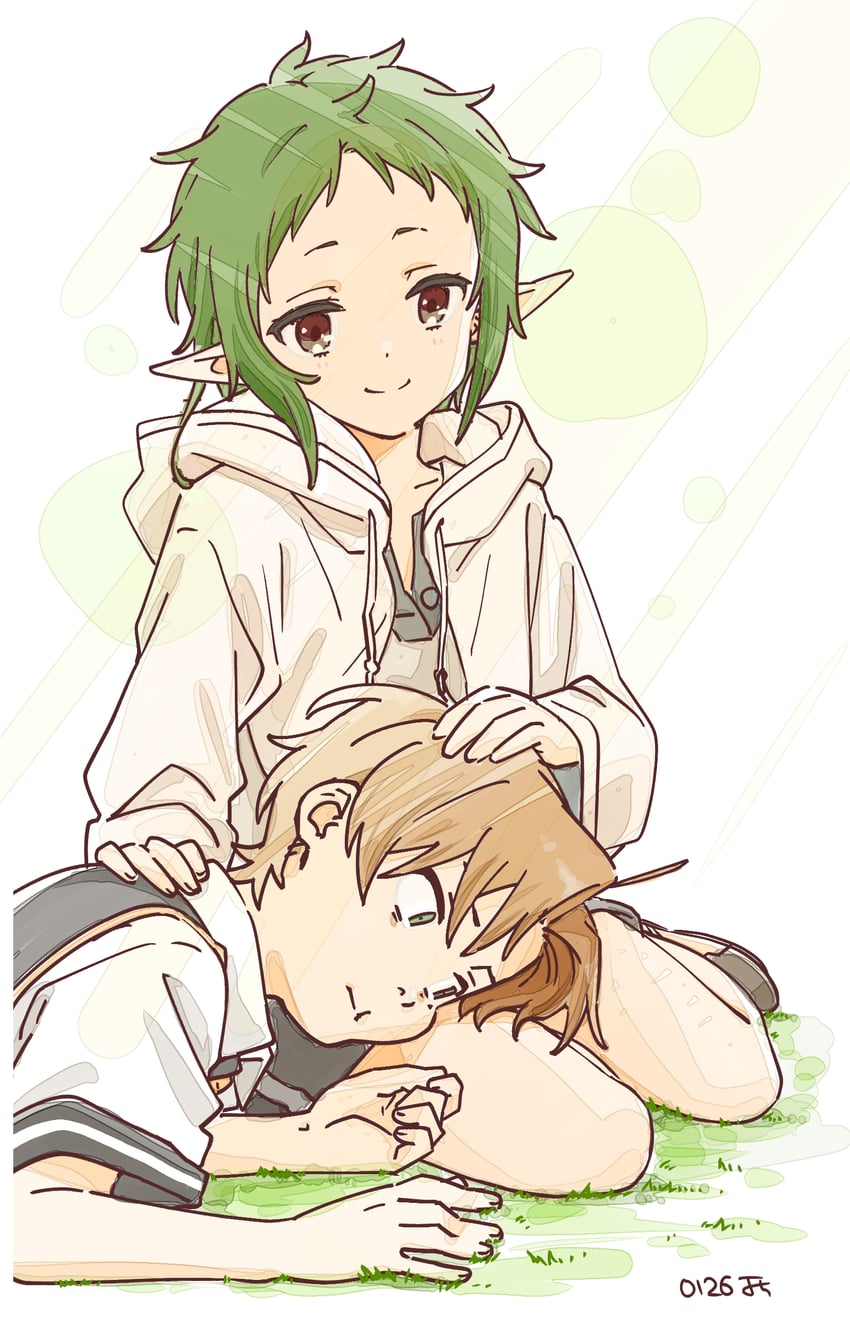 sylphiette and rudeus greyrat (mushoku tensei) drawn by saitou_yoshiko