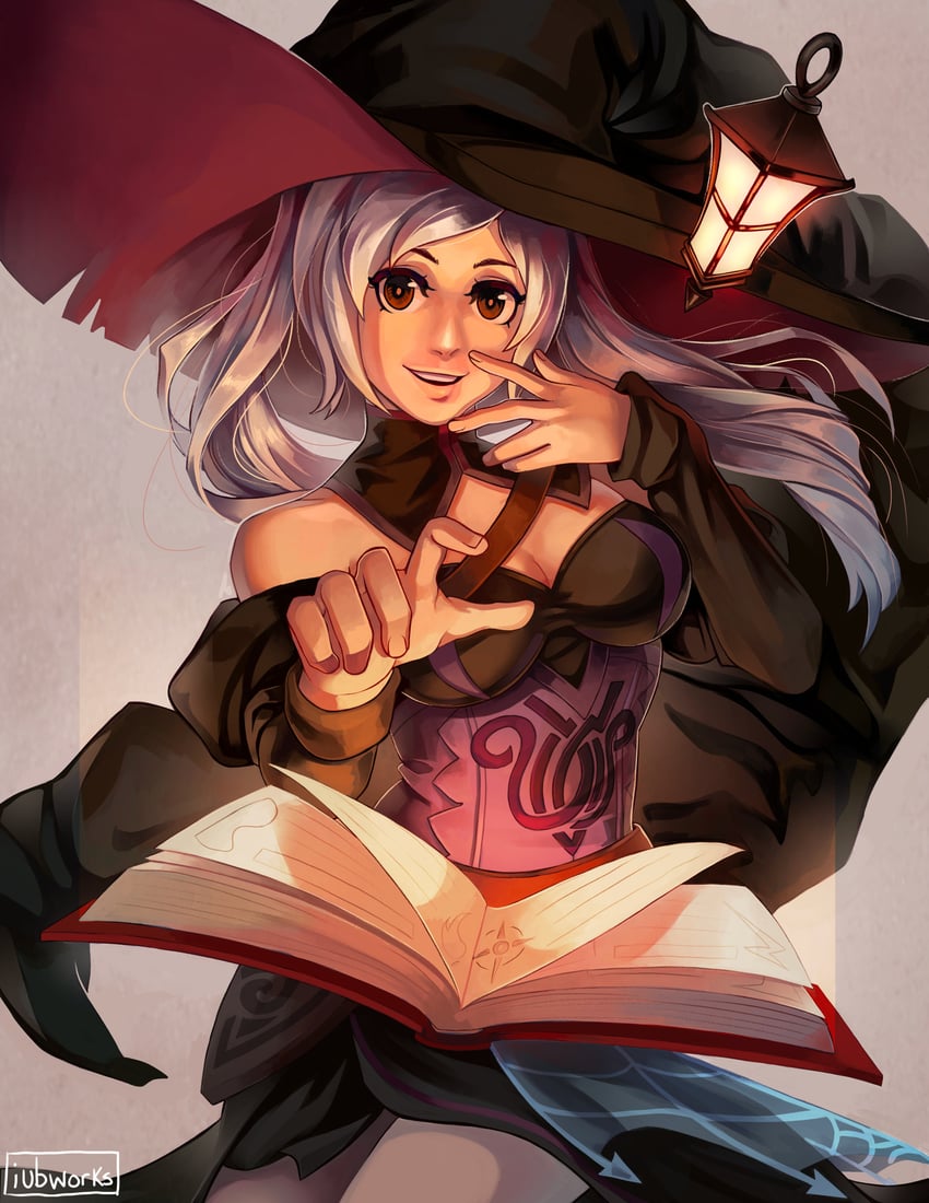 female robin and witch (fire emblem and 2 more) drawn by iubworks