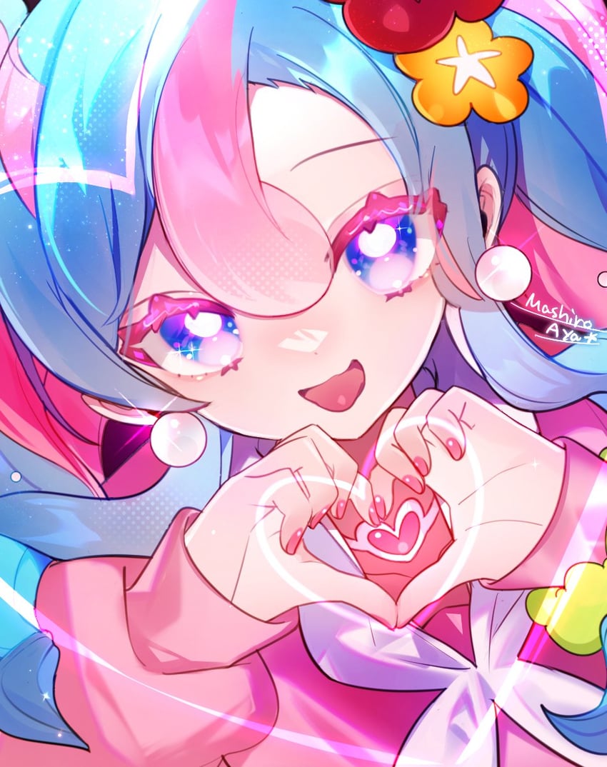 hatsune miku and fairy miku (pokemon and 2 more) drawn by aya_(aya_op10s)