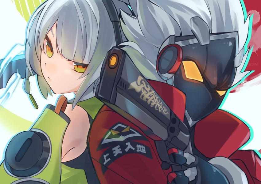 anby demara and billy kid (zenless zone zero) drawn by auwi