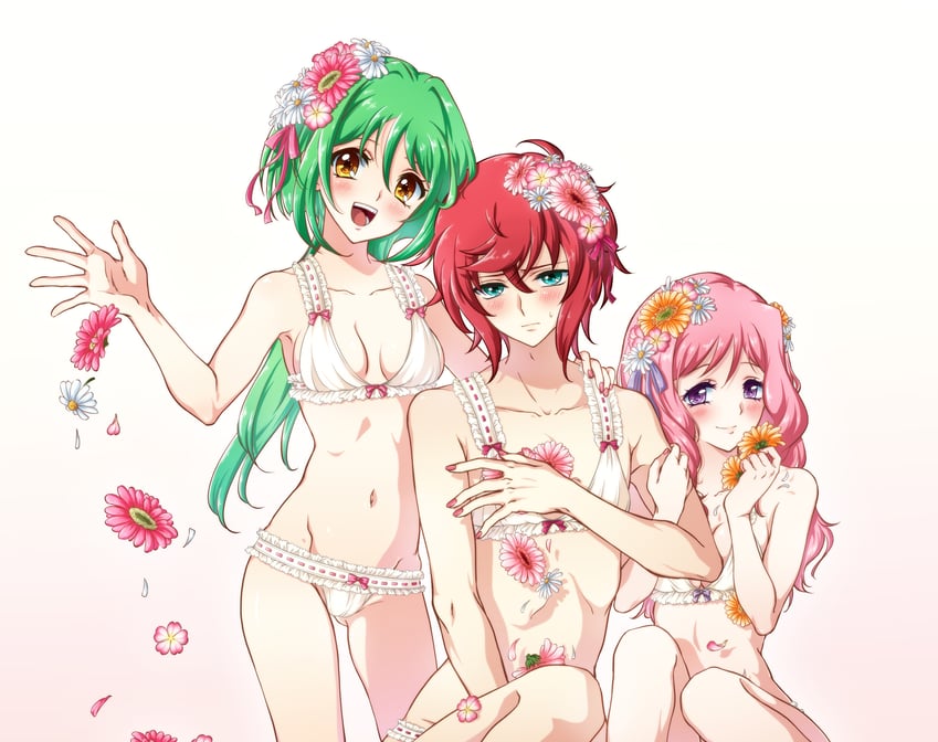 anjou tokoha, okazaki kumi, and enishi satoru (cardfight!! vanguard and 1 more) drawn by saeka