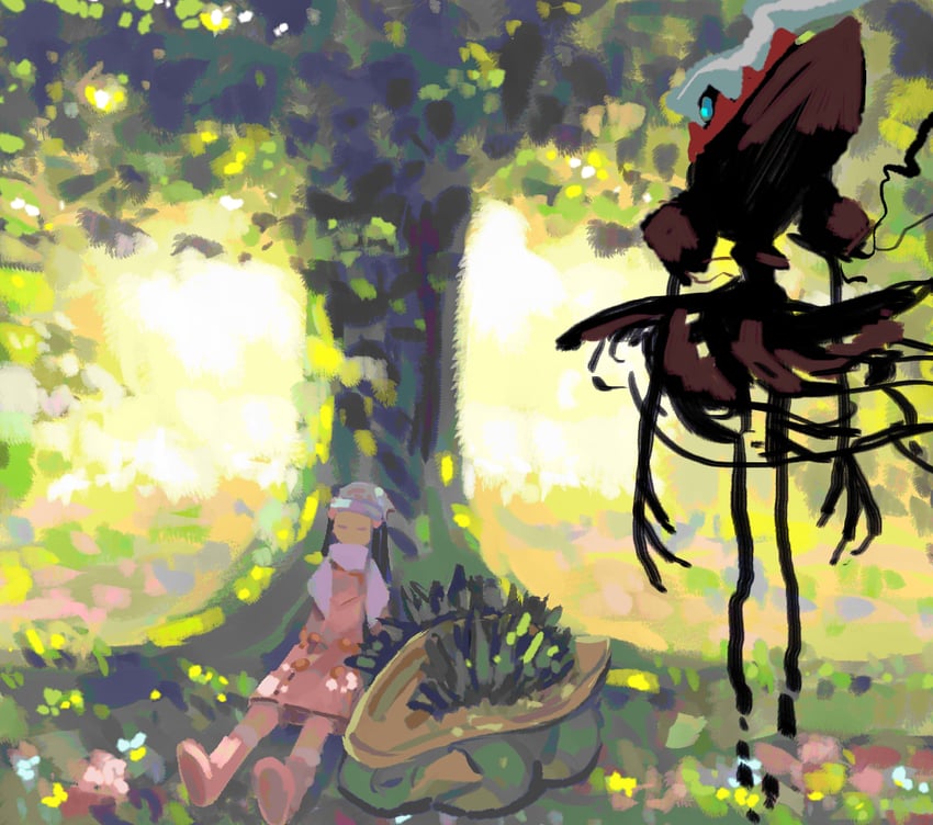 dawn, darkrai, and grotle (pokemon and 2 more) drawn by currypan99