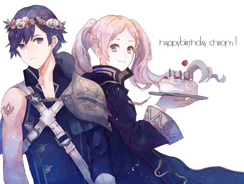 female robin and chrom (fire emblem and 1 more) drawn by mjaa
