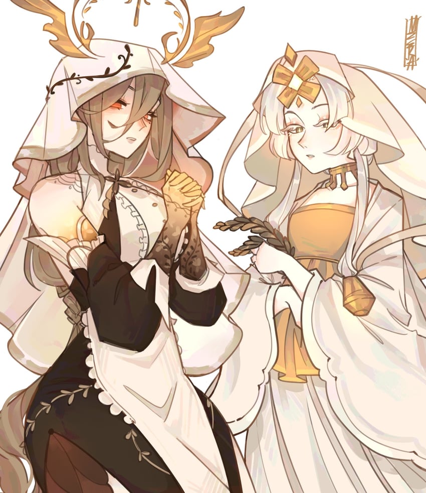 aponia and mystic flour cookie (honkai and 3 more) drawn by blackhuajia
